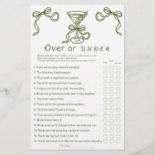 Papier Martini nuptiale Au-dessus ou en dessous du jeu (Devant)