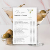 Papier Martini nuptiale douche jeu de chaussures