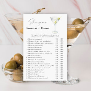 Papier Martini nuptiale douche jeu de chaussures