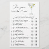 Papier Martini nuptiale douche jeu de chaussures (Devant)