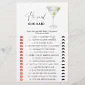 Papier Martini nuptiale Il dit qu'elle a dit jeu (Devant)