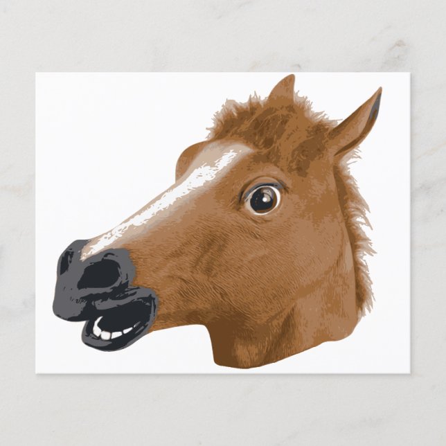 Papier Masque Déplaisant de la tête de cheval (Devant)