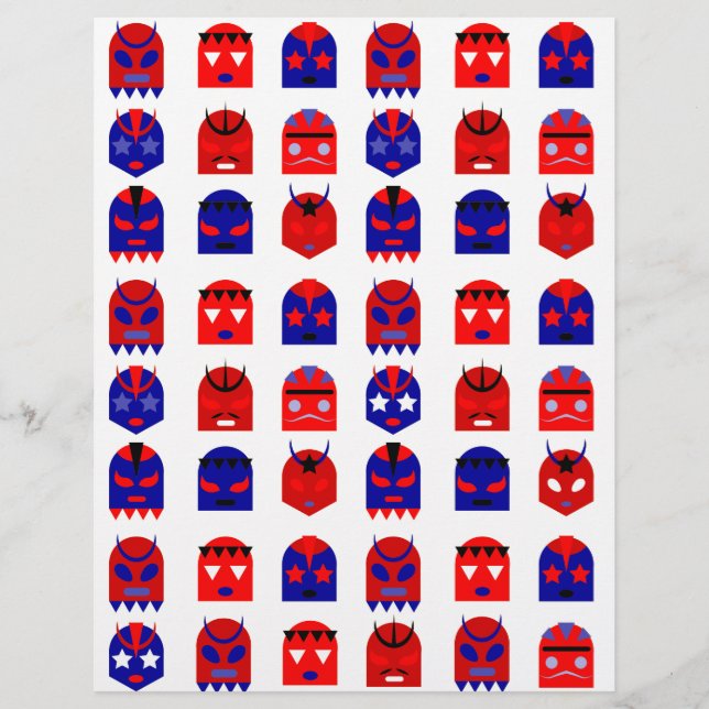 Papier masques lucha libre (Devant)