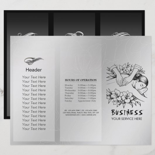 Papier Massage Thérapie Guérison Mains Énergie Spa Bien-ê (Devant / Derrière)