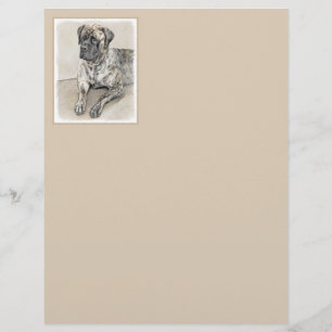 Papier Mastiff anglais (Brindle) Peinture - Chien Art