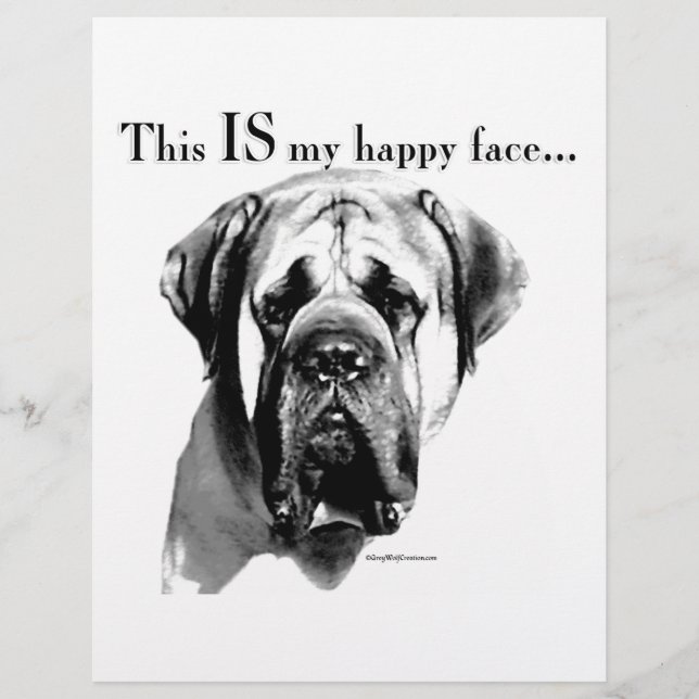 Papier Mastiff Joyeux visage (Devant)