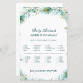 Papier Match animal bébé modifiable, où est maman avec ré (Devant / Derrière)