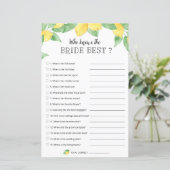 Papier Match De Mariage De Citron - Qui Connaît Le Mieux  (Debout devant)