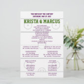 Papier Match of the Century Wedding Program (Debout devant)