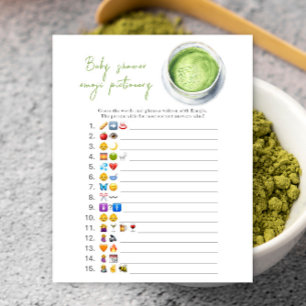 Papier Matcha baby shower Emoji jeu d'images