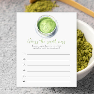 Papier Matcha baby shower Guess le doux jeu de la pagaill
