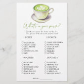 Papier Matcha tea Qu'y a-t-il dans votre sac à main (Devant)