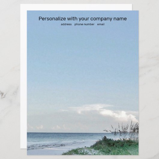 Papier Matin de plage (Devant / Derrière)