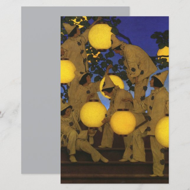 Papier Maxfield Parrish Les Porteuses de Lanternes 1908 V (Devant / Derrière)