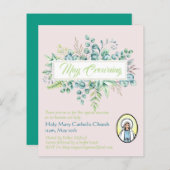 Papier May Crowning Invitations Vierge Marie Invitations (Devant / Derrière)