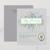 Papier May Crowning Invitations Vierge Marie Invitations (Devant / Derrière)