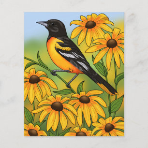 Papier MD State Bird Oriole & Black eyed Susan Flower