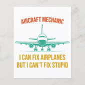 Papier mécanicien d'avion je peux réparer les avions mais (Dos)