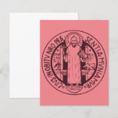 Papier Médaille de Saint Benoît (Devant / Derrière)