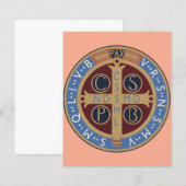 Papier Médaille de saint Benoît (Devant / Derrière)