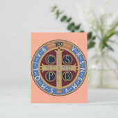 Papier Médaille de saint Benoît (Debout devant)
