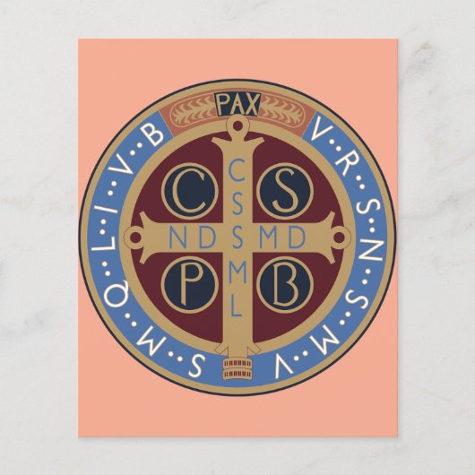 Papier Médaille de saint Benoît (Devant)
