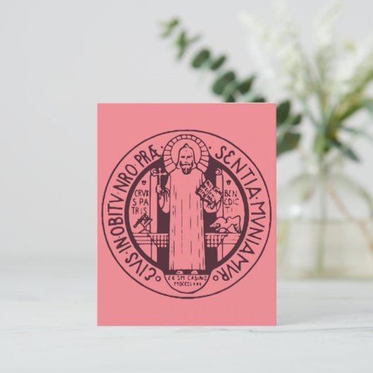 Papier Médaille Saint Benoît (Debout devant)