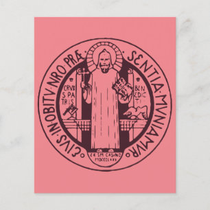Papier Médaille Symbole d'Art Minimaliste Saint Benoît