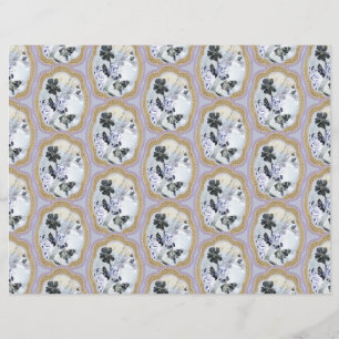 Papier Médaillon Abstrait de fleurs