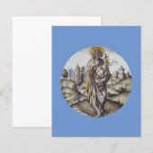 Papier Médaillon avec saint Jean-Baptiste (Devant / Derrière)