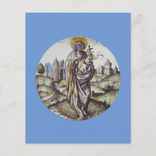 Papier Médaillon avec saint Jean-Baptiste