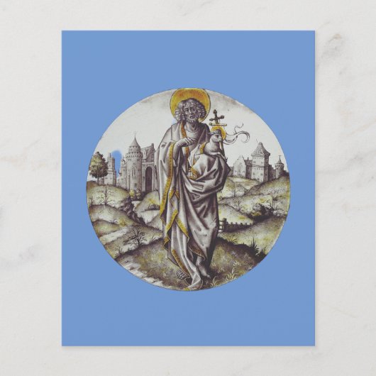 Papier Médaillon avec saint Jean-Baptiste (Devant)