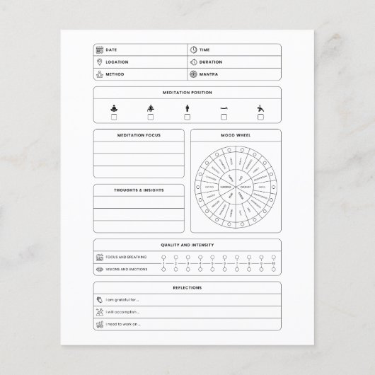 Papier meditation diary (Dos)