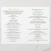 Papier Megan Gold Catholique Mariage de cérémonie de mass (Dos)