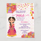 Papier Mehndi mignon parapluies de mariée indienne budget (Devant)