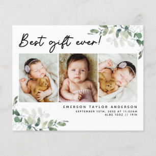 Papier Meilleur Cadeau Budget Photo Annonce de Naissance