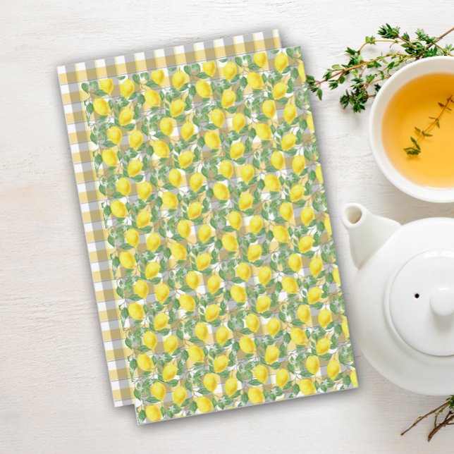 Papier Mélange citron jaune Buffalo tressé (Créateur téléchargé)