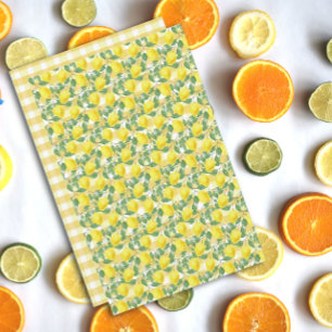 Papier Mélange citron jaune orange Buffalo Plaid