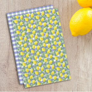 Papier Mélange citron vert bleu Buffalo Plaid