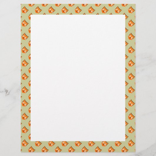 Papier Mélange face de renard pixellisé (Devant)