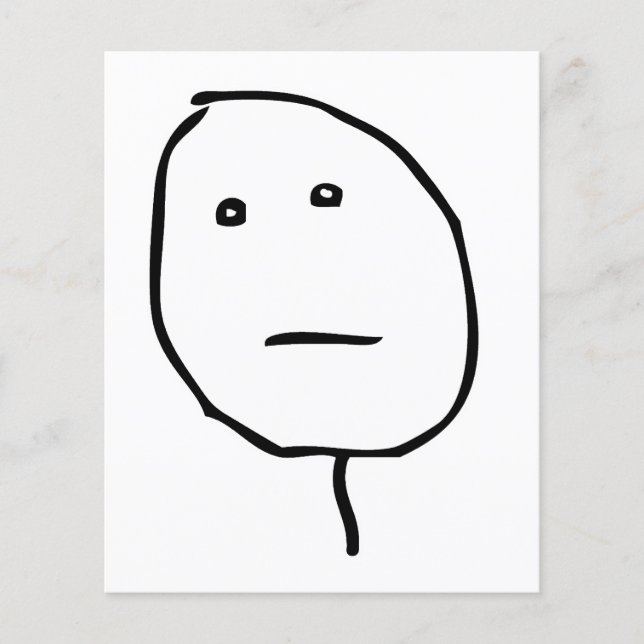 Papier Mème visage de la rage du visage de poker (Devant)