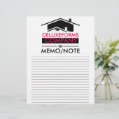 Papier Mémo Note Toit Noir (Debout devant)
