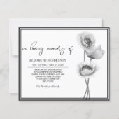 Papier Mémoire/Merci de la sympathie budgétaire. (Devant)