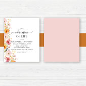 Papier Mémorial de la fête de la vie des Fleurs sauvages 