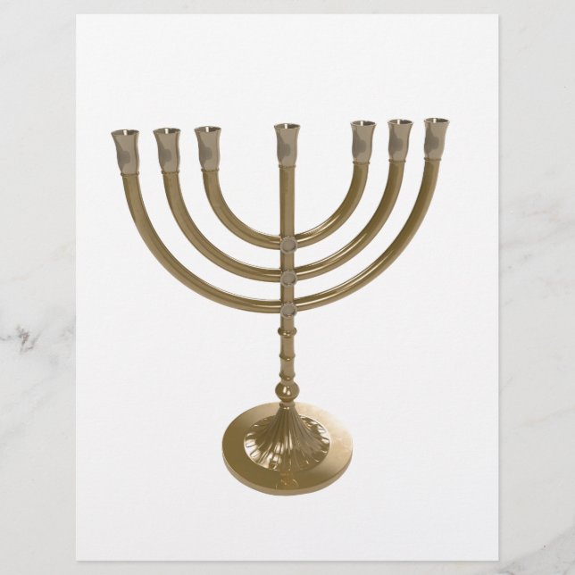 Papier menorah or (Devant)