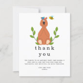 Papier Merci Anniversaire de enfant de l'ours mignon budg (Devant)