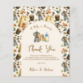 Papier Merci de Baby shower de brasserie à café budget (Devant)