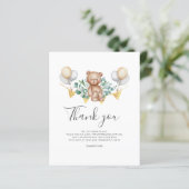 Papier Merci de Baby shower de l'ours mou (Debout devant)