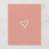 Papier Merci de Baby shower simple et moderne pour filles (Dos)