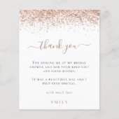 Papier Merci de Fête des mariées de Parties scintillant d (Devant)